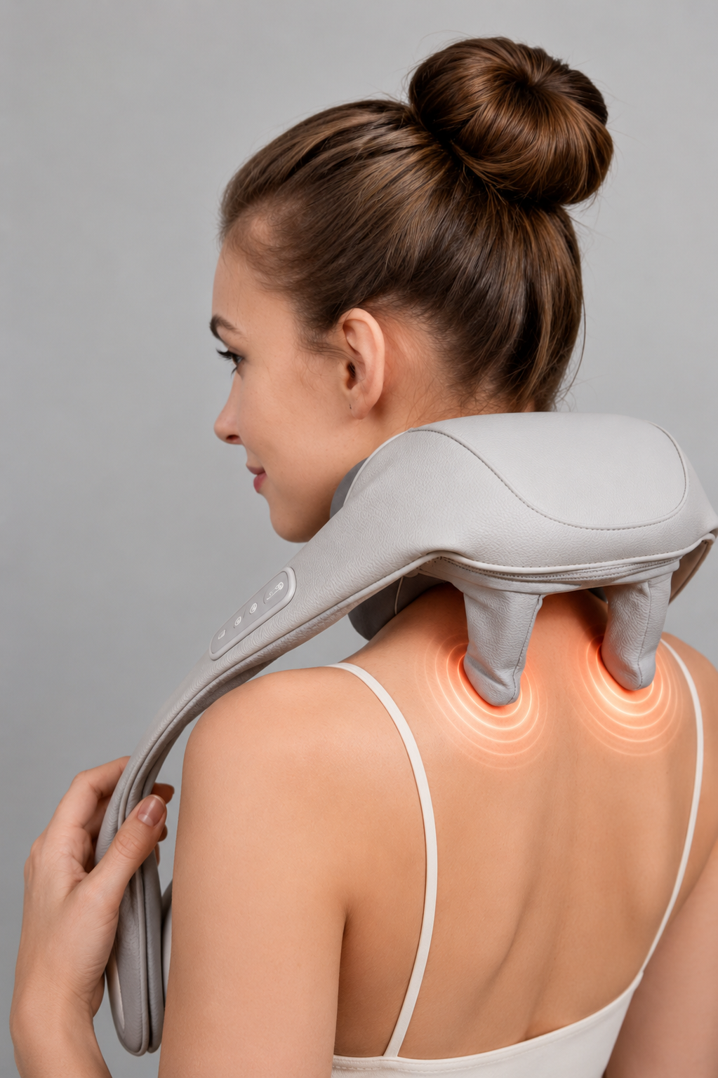 ZYMORIA NeckWave Pro on the neck and shoulders